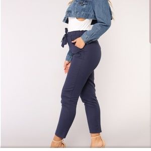 NAVY BLUE ANKLE PANTS - NEVER WORN - BRAND NEW.